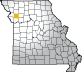 Clinton County highlighted on the state of Missouri